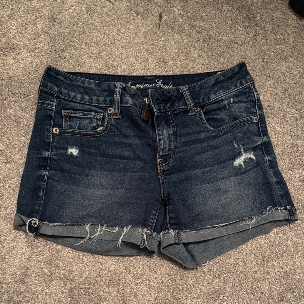 American Eagle Outfitters Dark Blue Jean Shorts